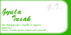 gyula tusak business card